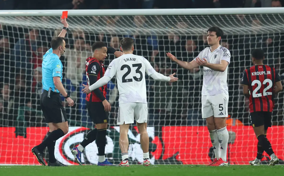 „Miękka decyzja”. Maguire o czerwonej kartce w meczu z Bournemouth